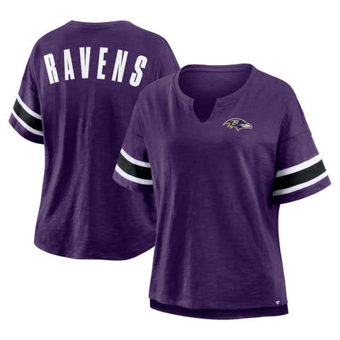 Women's Fanatics Purple Baltimore Ravens Redzone Curl Route T-Shirt
