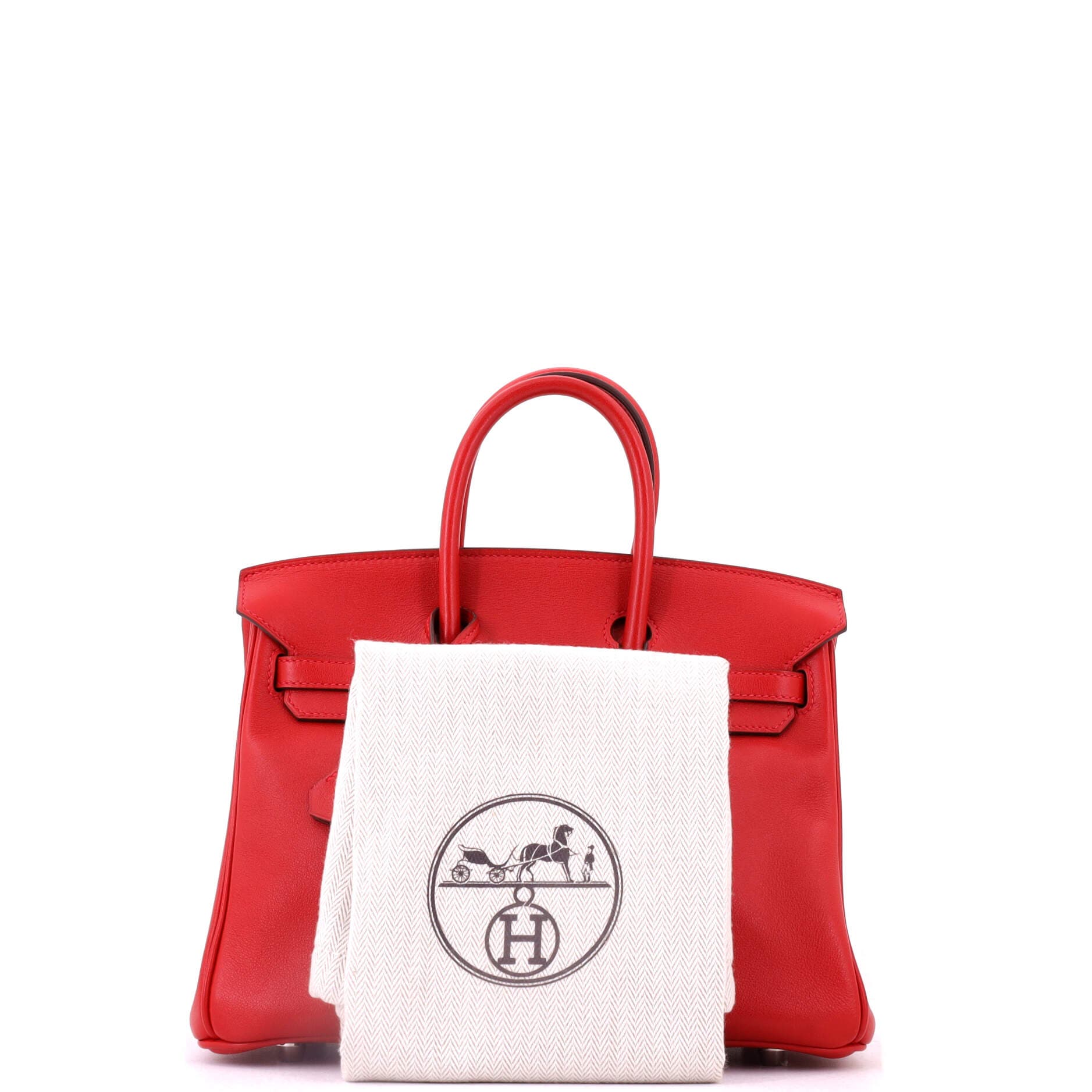 Birkin Handbag Red Swift with Palladium Hardware 25, Alternate, color, Red