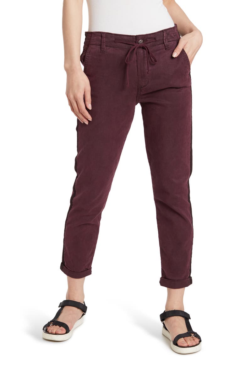 Christy Ribbon Side Stripe Pants, Main, color, VTGDEEPBRY