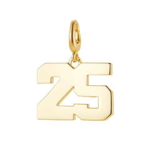 Drip Digits Number Pendant Charm