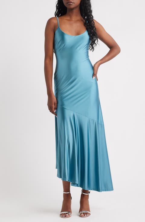 Bias Cut Liquid Satin Gown
