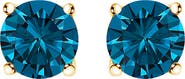 Haus of Brilliance 14K Gold 2.00 Cttw Blue Lab Grown Diamond Stud Earrings