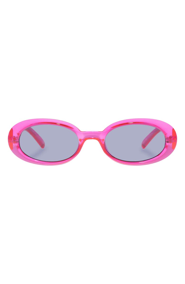 Le Specs Work It 53mm Oval Sunglasses, Main, color, Hyper Pink