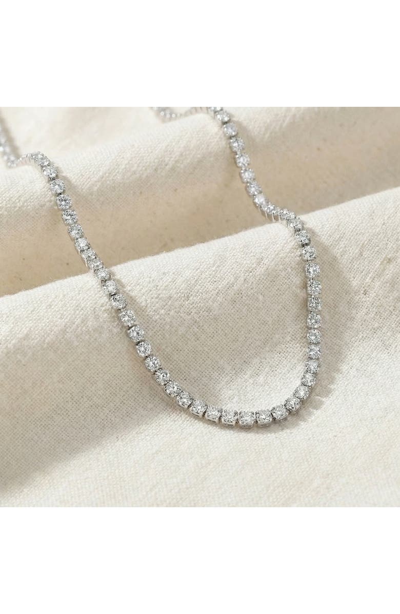 Bliss Diamond Platinum 15 3/4Ct Diamond Tennis Necklace Lab Grown 17", Alternate, color, Platinum