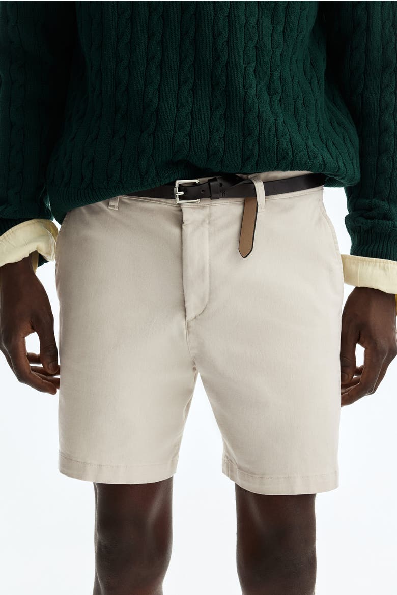 Regular Fit Cotton Chino Shorts, Alternate, color, Light beige