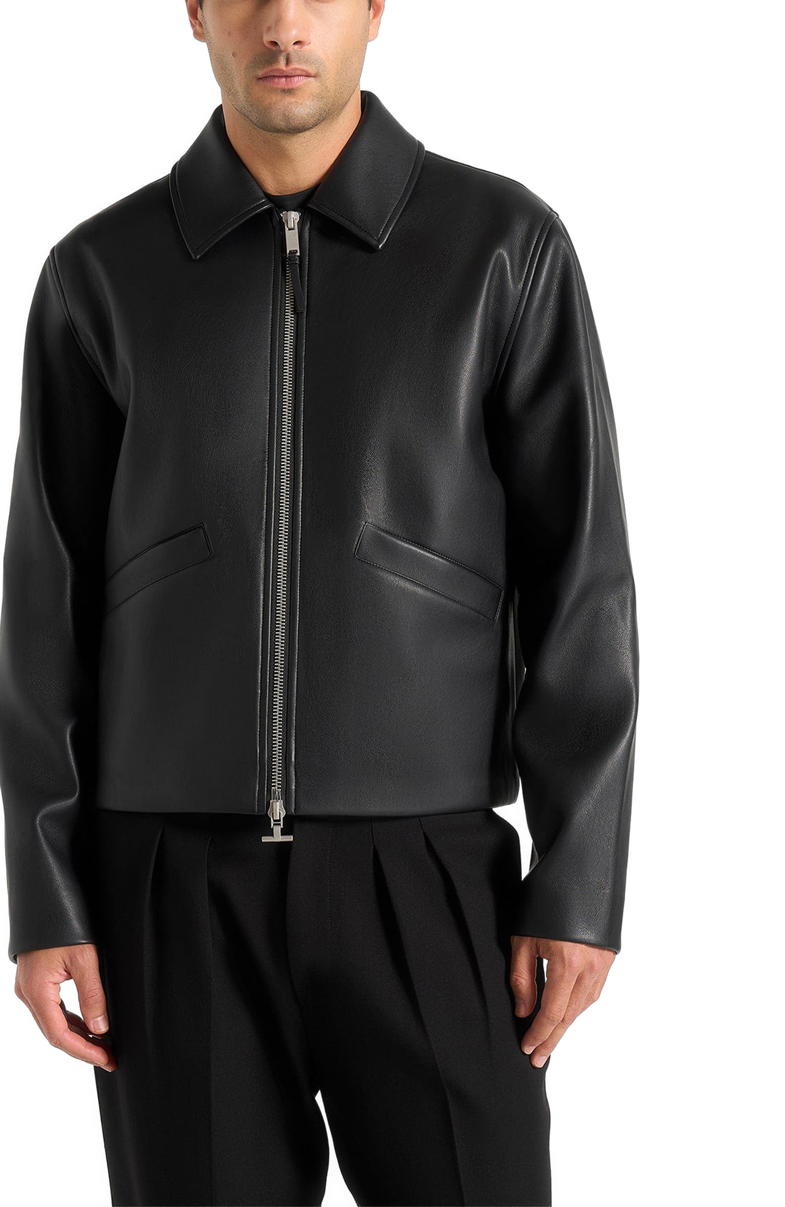 Yves Minimal Leather Jacket