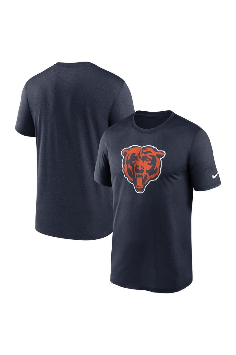 Men's Nike  Navy Chicago Bears Legend Logo Performance T-Shirt, Main, color, Navy
