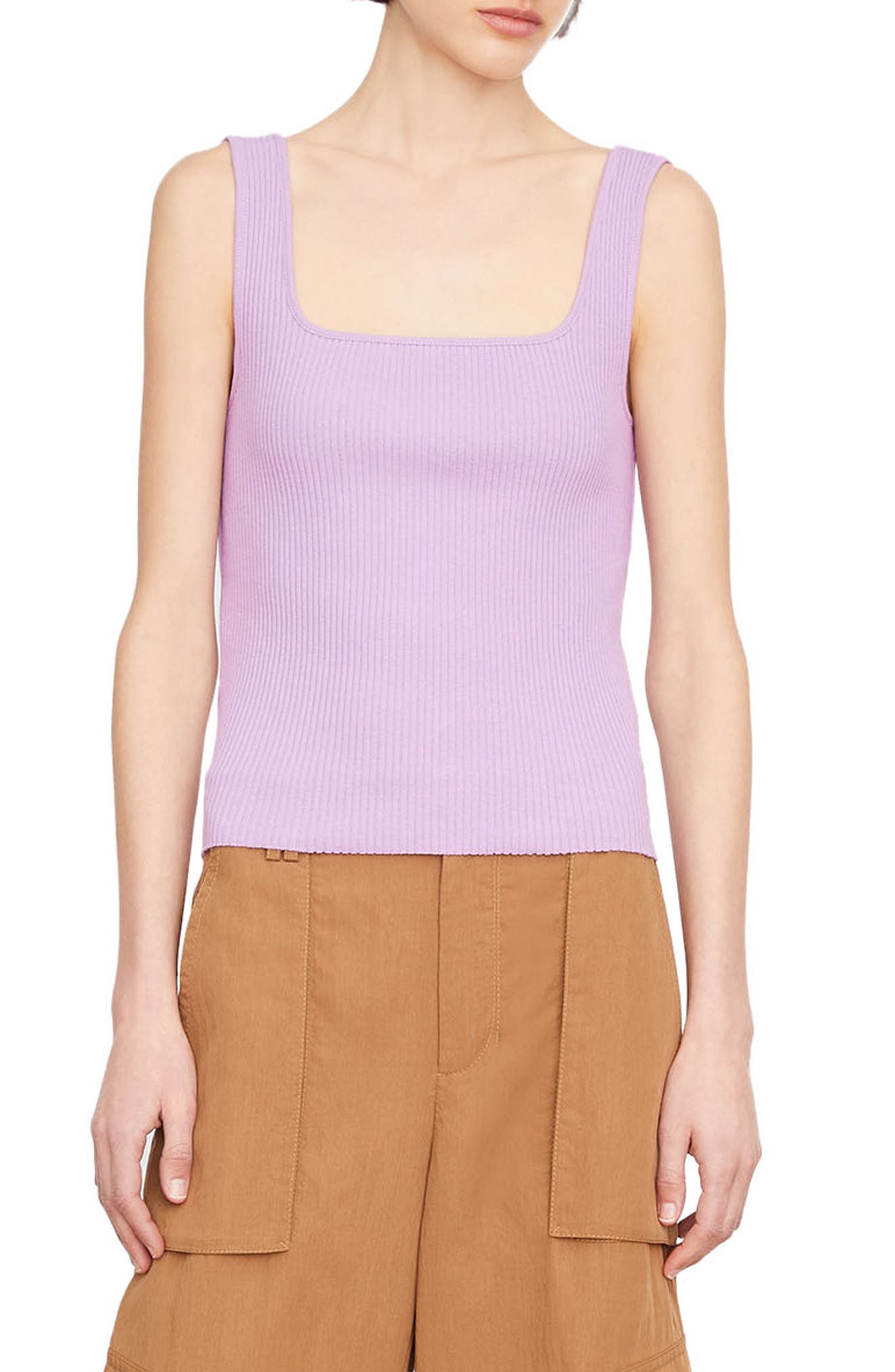 Vince Square Neck Rib Tank