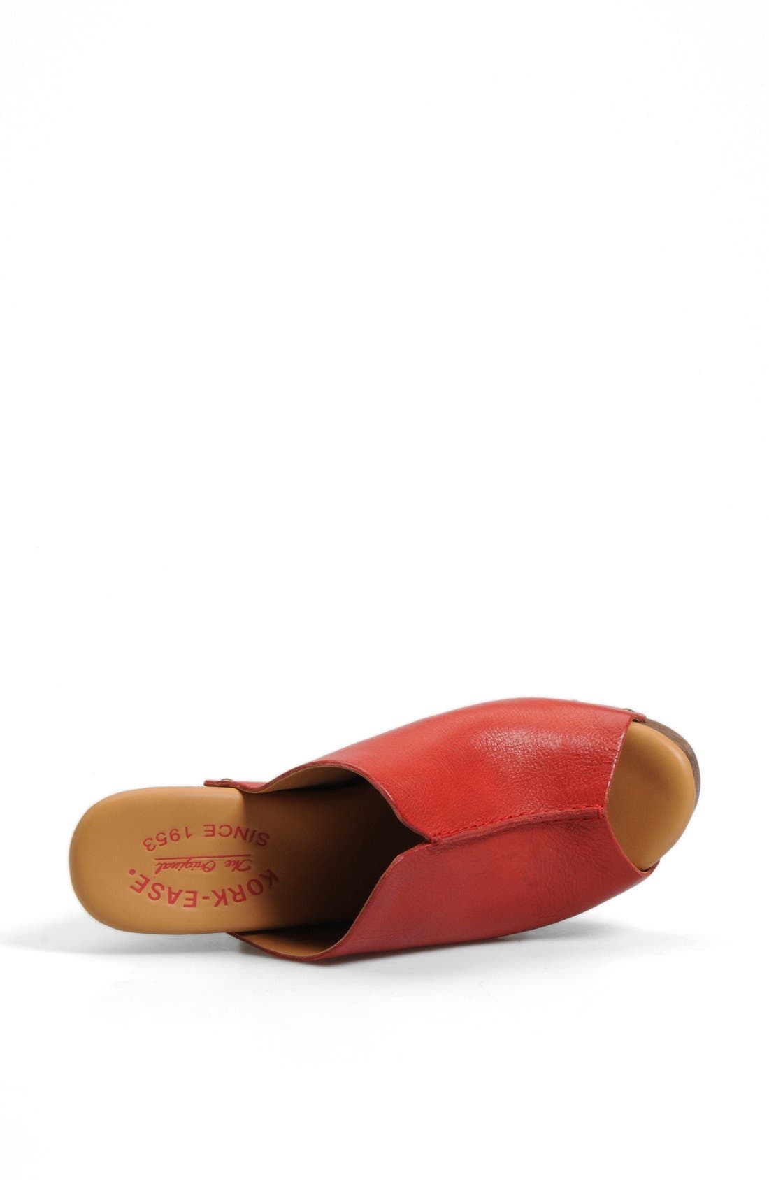 'Deanna' Open Toe Mule, Alternate, color, RED