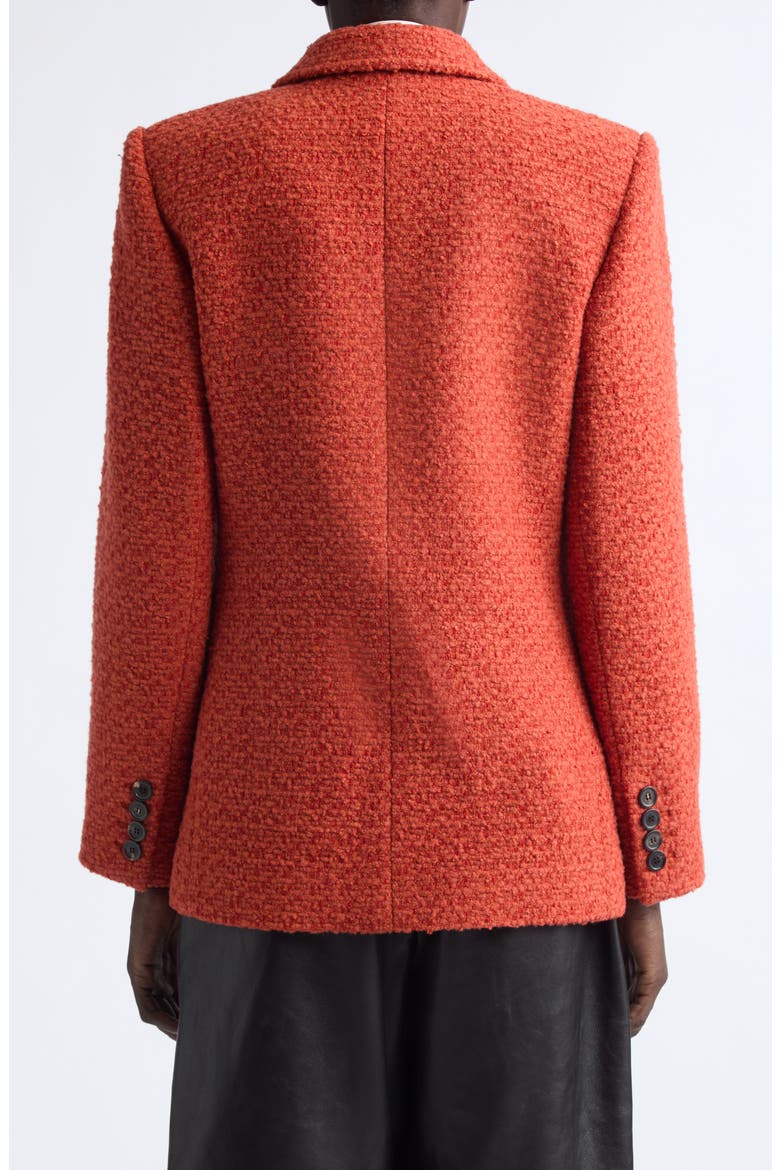 Tweed Wool & Silk Blend Jacket, Alternate, color, ORANGE