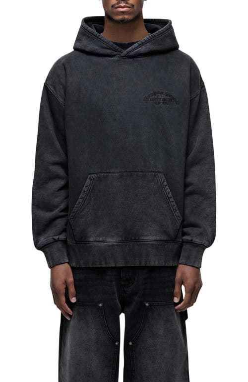 Good For Nothing Vintage Washed Relaxed Hoodie In Black