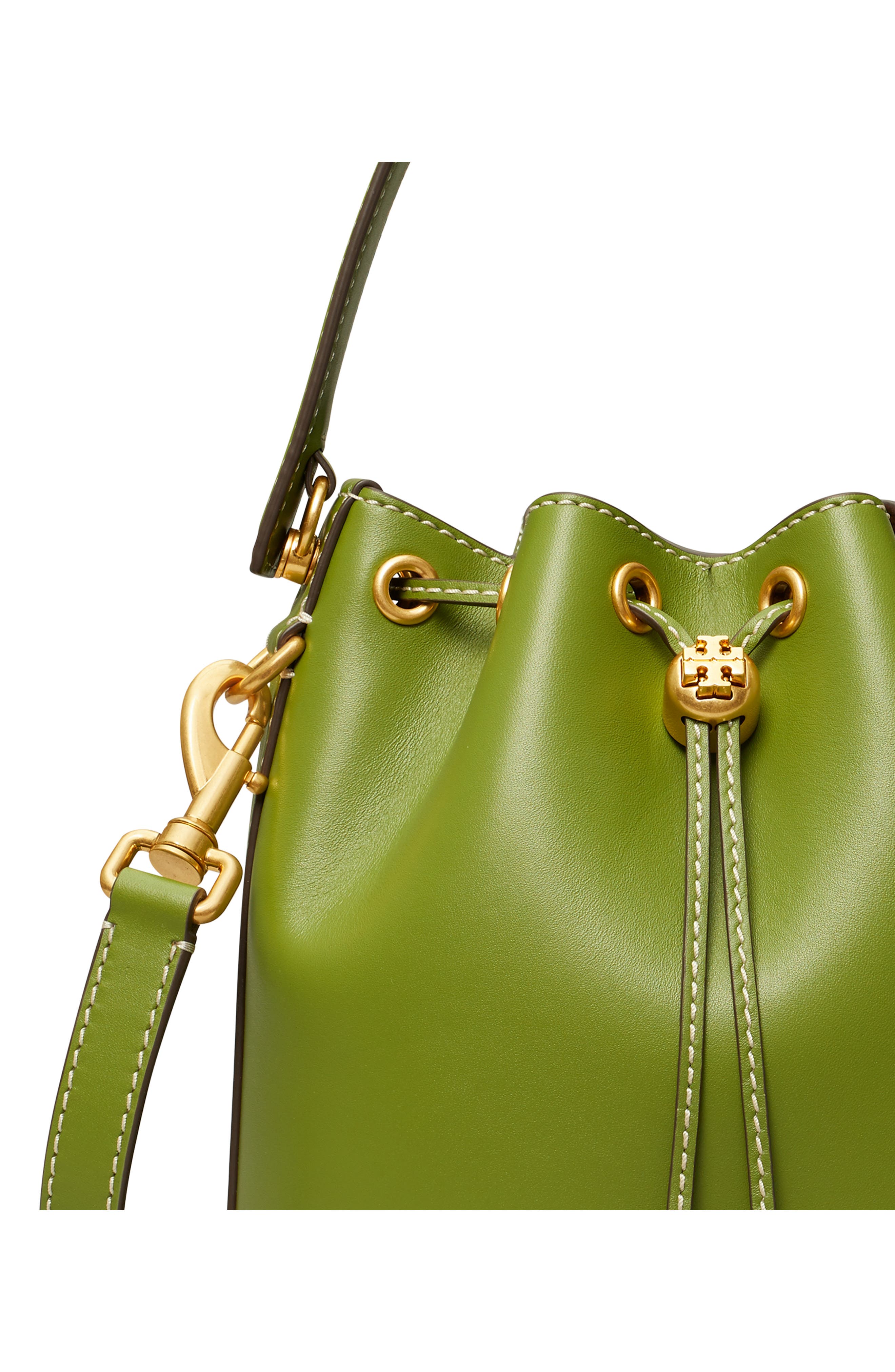 Tory Burch Leather Bucket Bag, Alternate, color, 