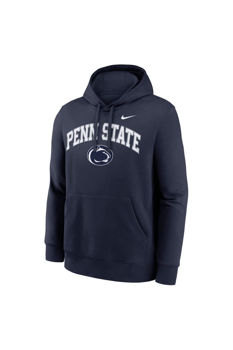 Men's Nike Navy Penn State Nittany Lions Club Fleece Arch Pullover Hoodie, Alternate, color, Navy