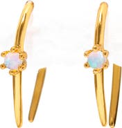 Girls Crew Todos Santos Imitation Opal Hoop Earrings