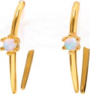 Girls Crew Todos Santos Imitation Opal Hoop Earrings
