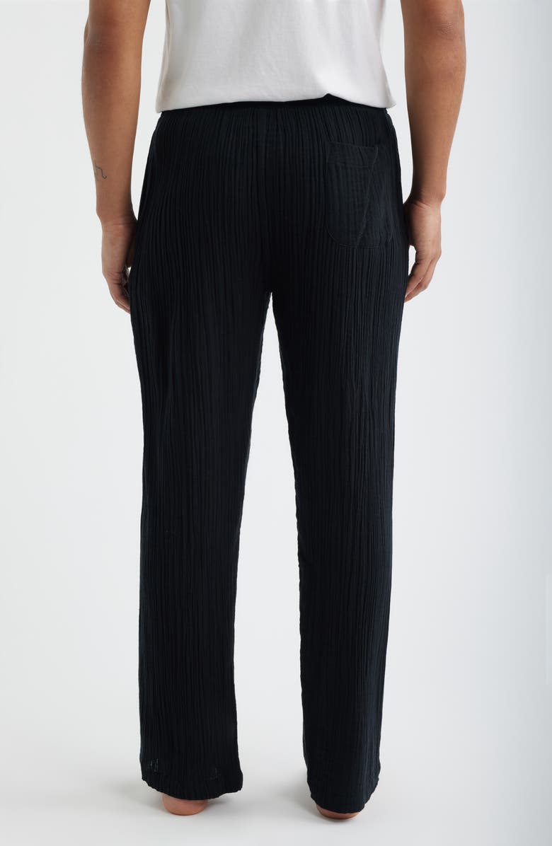Majestic International Seaside Cotton Crepe Lounge Pants, Alternate, color, Black