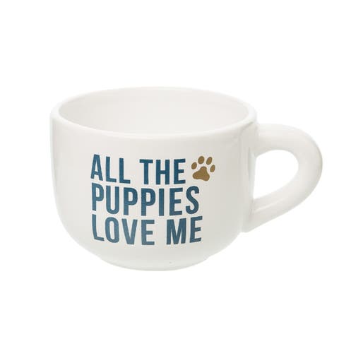 Puppies Love Me Cappuccino Mug Ceramic White 24 oz