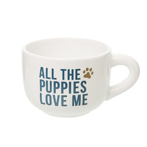 Totalee Gift Puppies Love Me Cappuccino Mug Ceramic White 24 oz