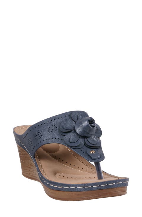 Willa Flower Wedge Sandal (Women)