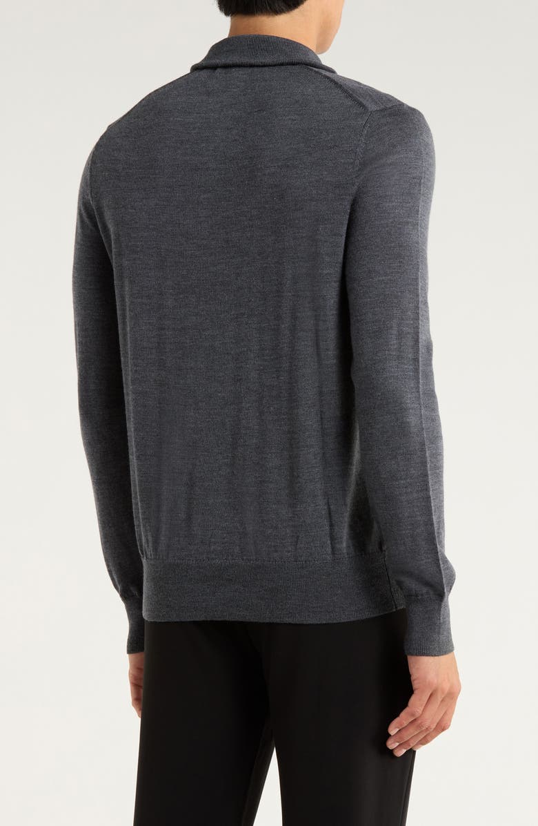 Brooks Brothers Swift Merino Wool Half Zip Pullover, Alternate, color, Charcoal