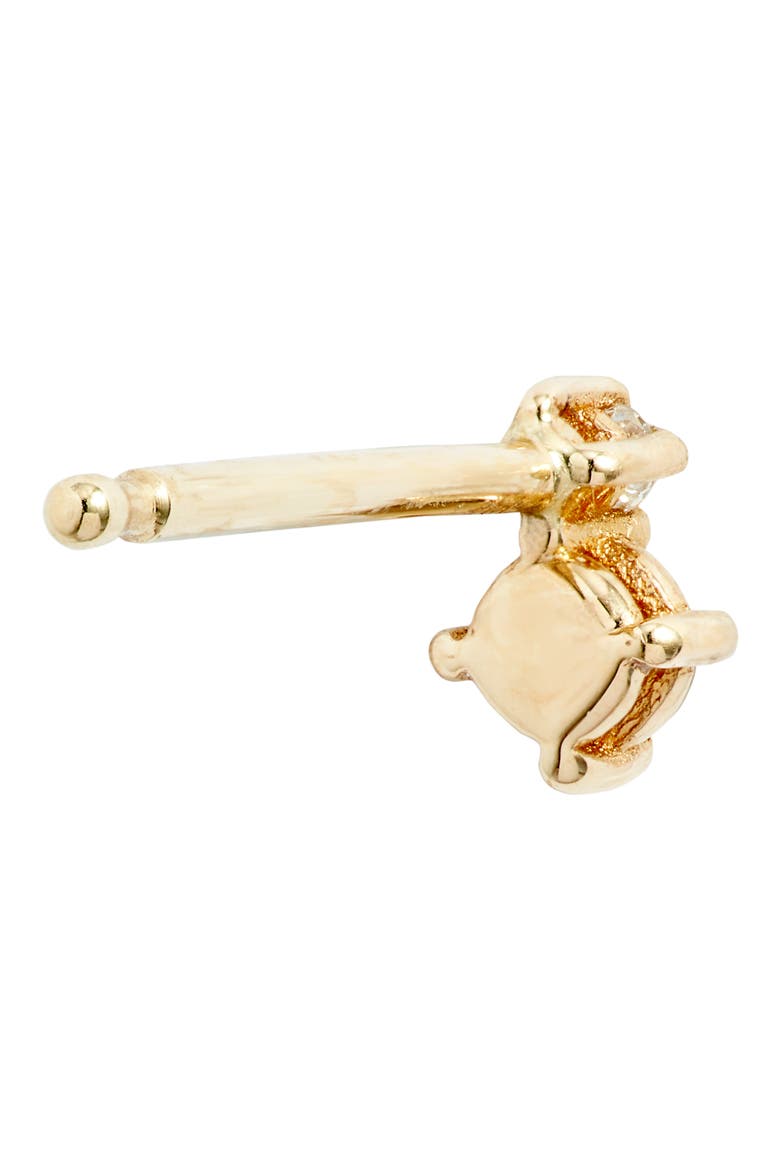 Diamond Duo Stud Earring, Alternate, color, YELLOW GOLD/ DIAMOND