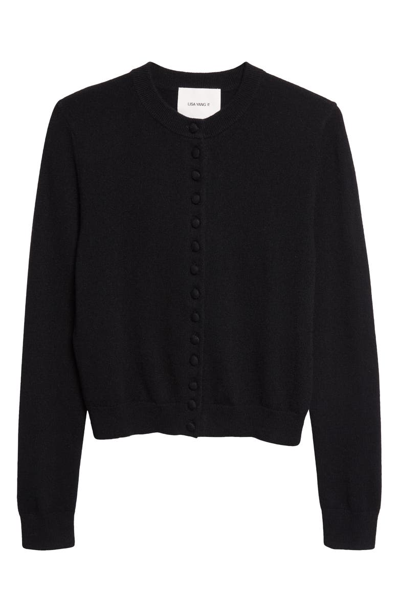 Lisa Yang Wilona Cashmere Cardigan, Main, color, Black
