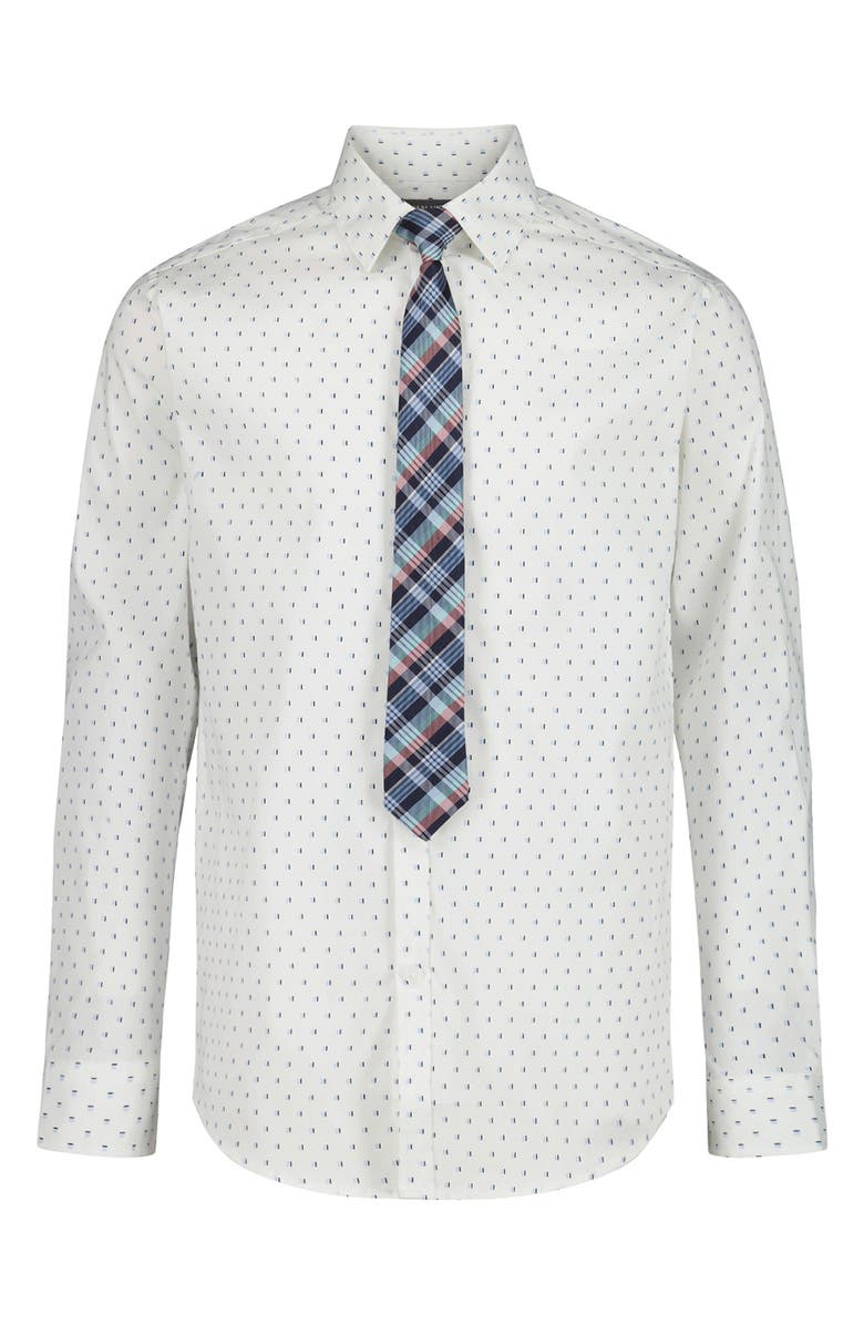 VAN HEUSEN Kids' Dress Shirt & Tie Set, Main, color, Windsurfer