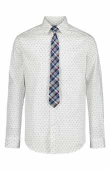 VAN HEUSEN Kids' Dress Shirt & Tie Set