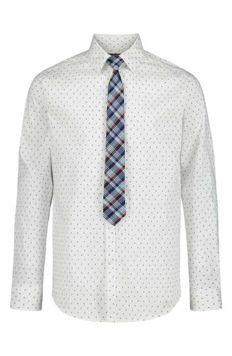 VAN HEUSEN Kids' Dress Shirt & Tie Set