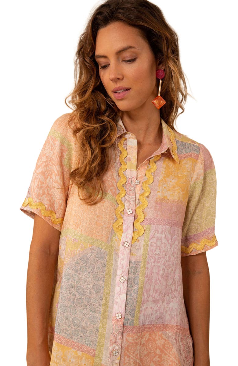 Hale Bob Taylor Linen Top, Alternate, color, 