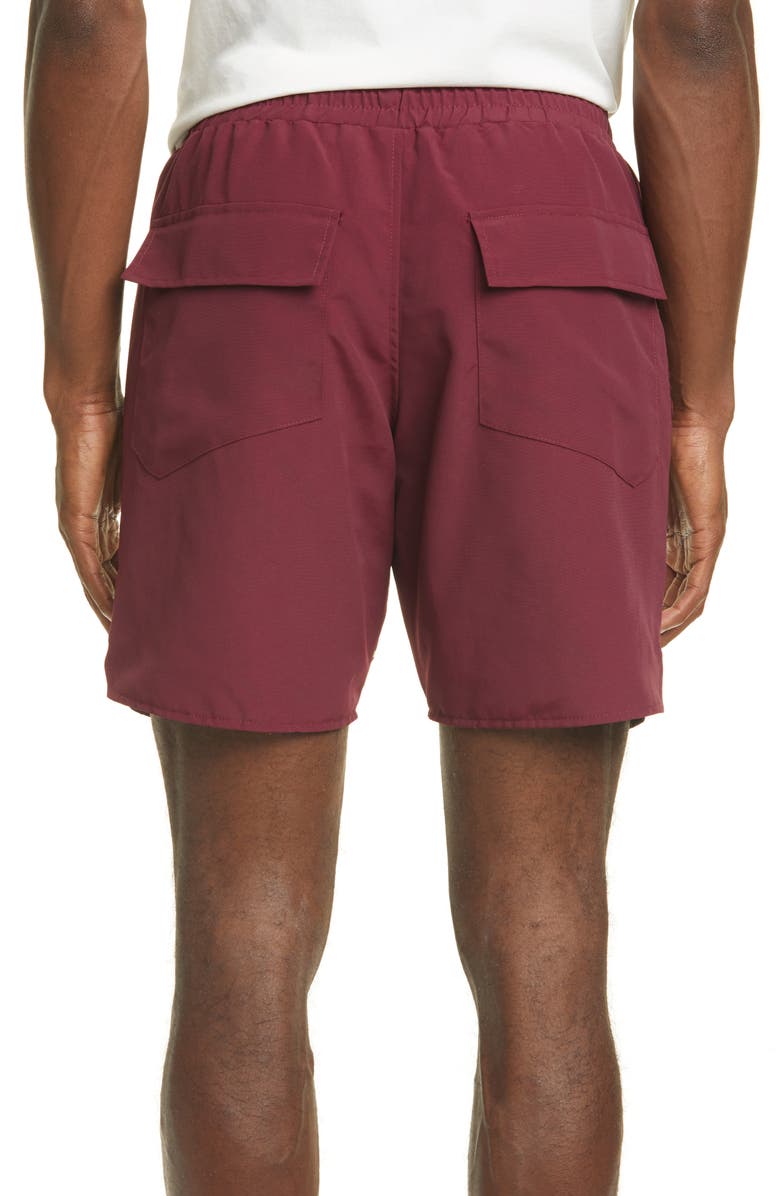 Rhude Oversize Logo Nylon Shorts, Alternate, color, 
