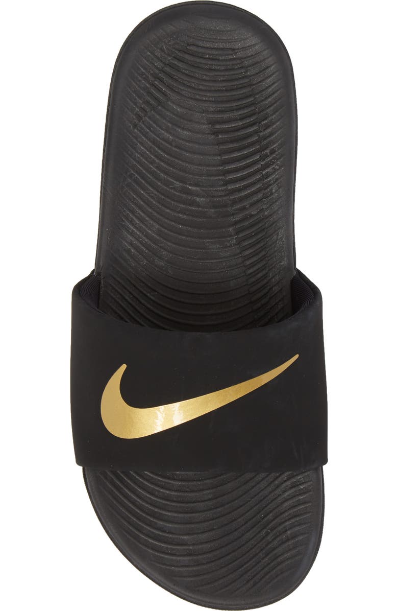 Nike Kids' Kawa Sport Slide, Alternate, color, 003 Black/M Gold