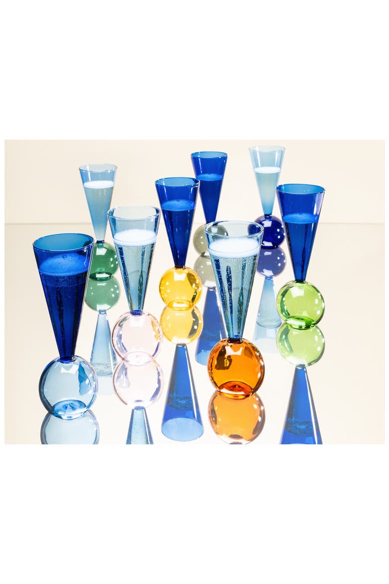 Bubbles Celebration Champagne Glasses, Alternate, color, BLUE ASSORTED