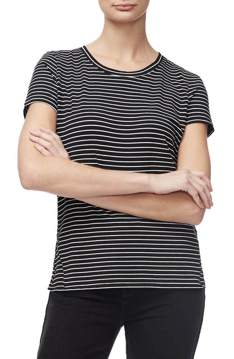 Good American Stripe Tee, Main, color, 
