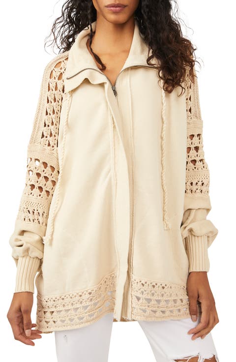 Dune Bug Zip-Up Cotton Cardigan