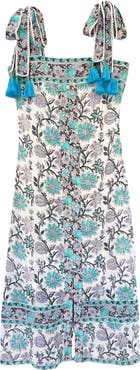 ALICIA BELL Gigi Cotton & Silk Cover-Up Midi Dress