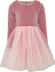 Lola + The Boys Ballerina Bow Velour Dress