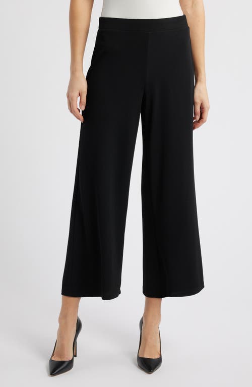 Anne Klein Crop Palazzo Pants In Anne Black