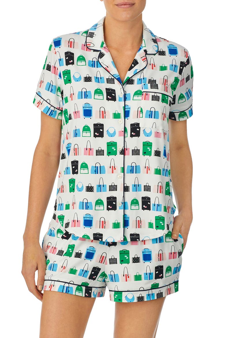 print short pajamas, Main, color, WHITE NOVL