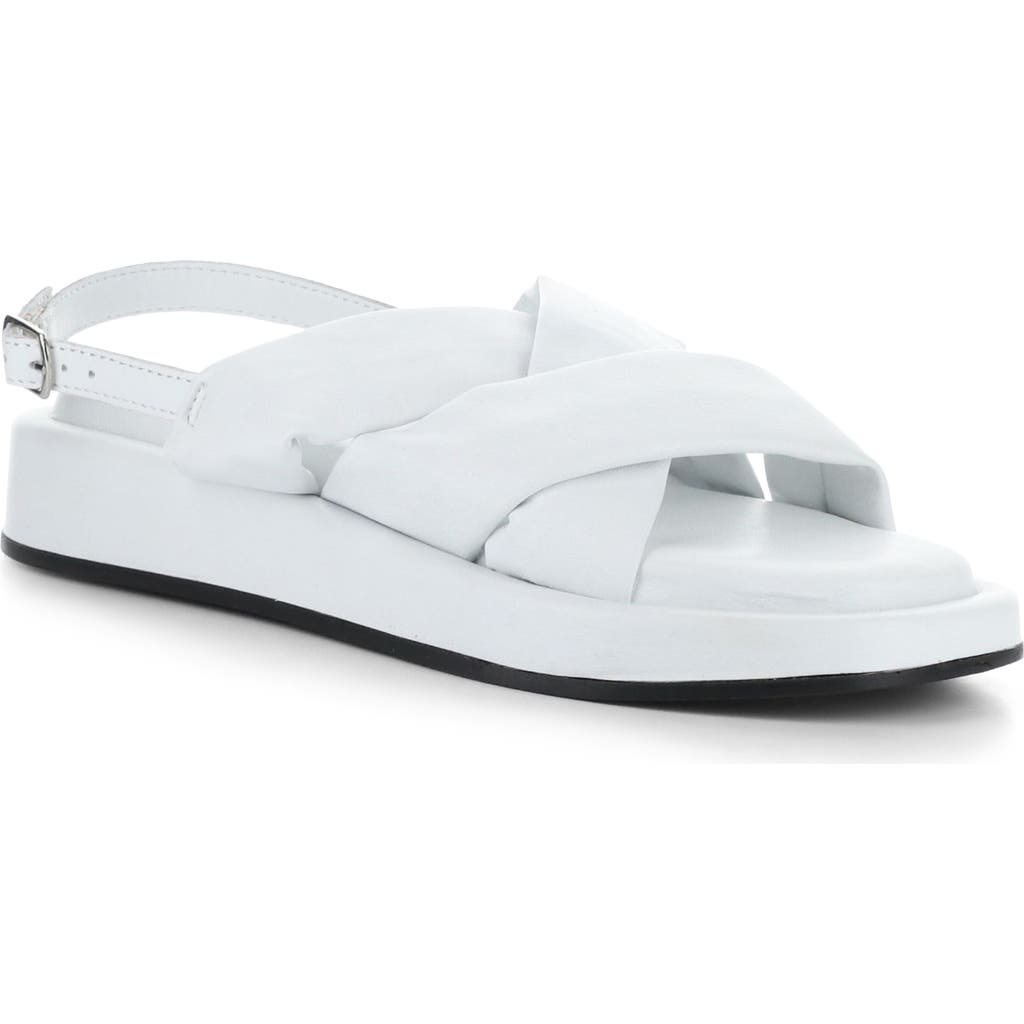 Bos. & Co. Blitz Slingback Platform Sandal In White