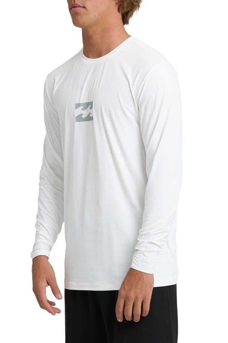 All Day Wave Graphic Long Sleeve UPF 50+ Surf T-Shirt, Alternate, color, WHITE