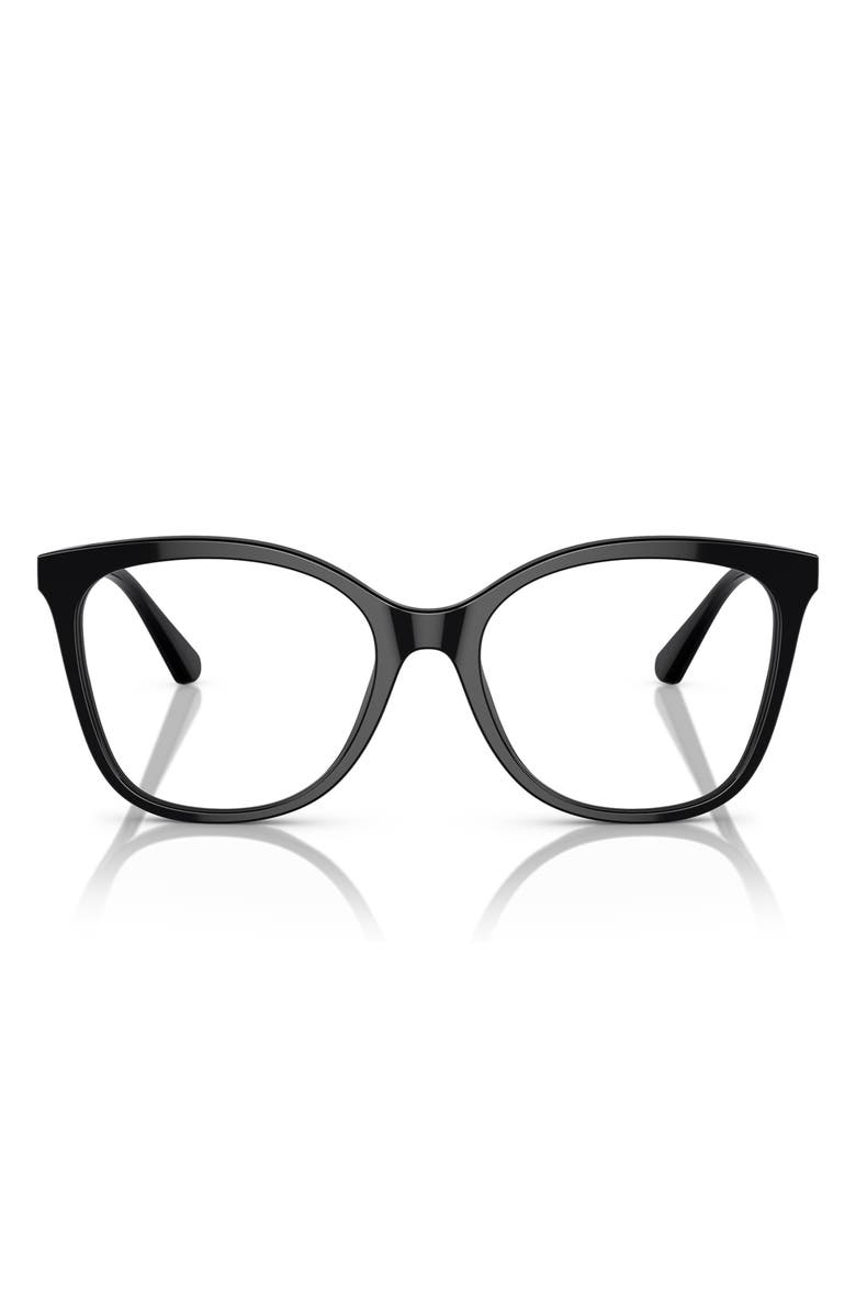 Emporio Armani 54mm Square Optical Glasses, Main, color, Shiny Black / Demo Lens