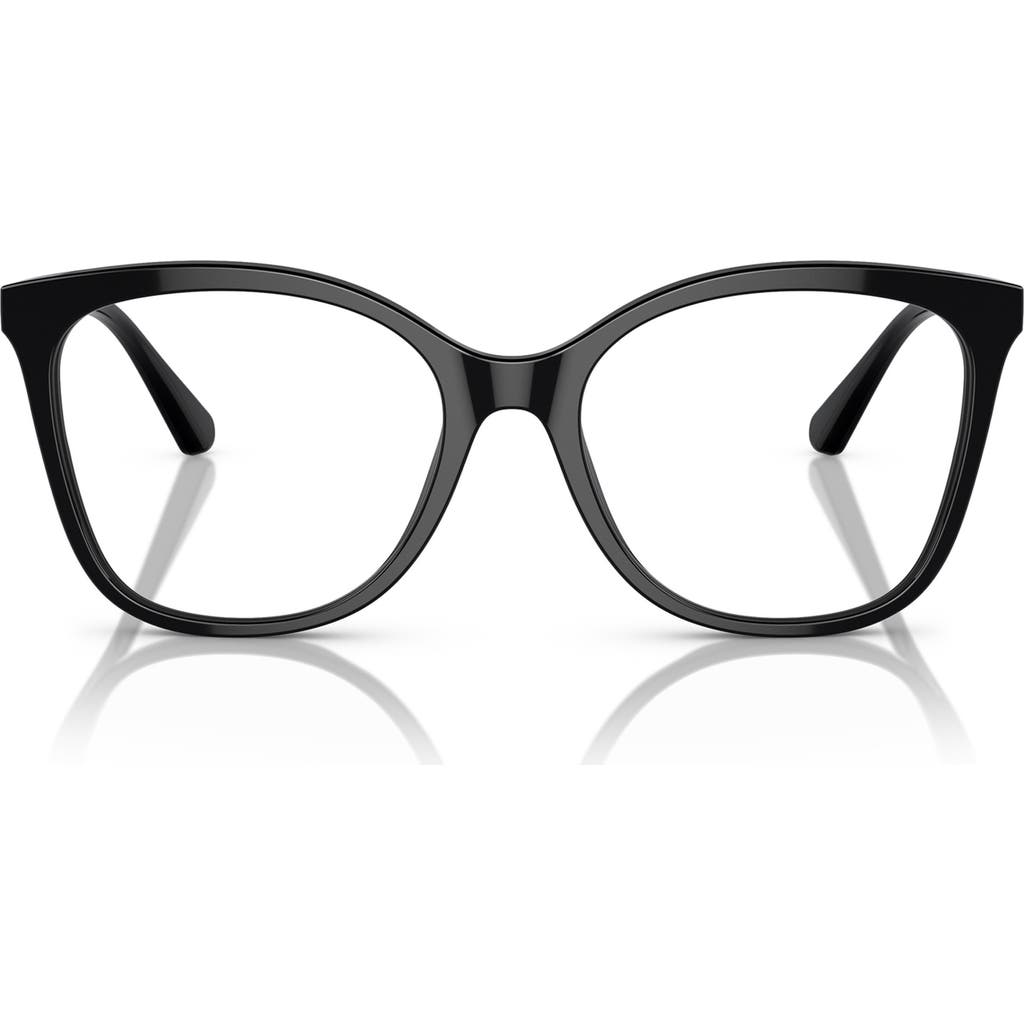 Emporio Armani 54mm Square Optical Glasses In Black
