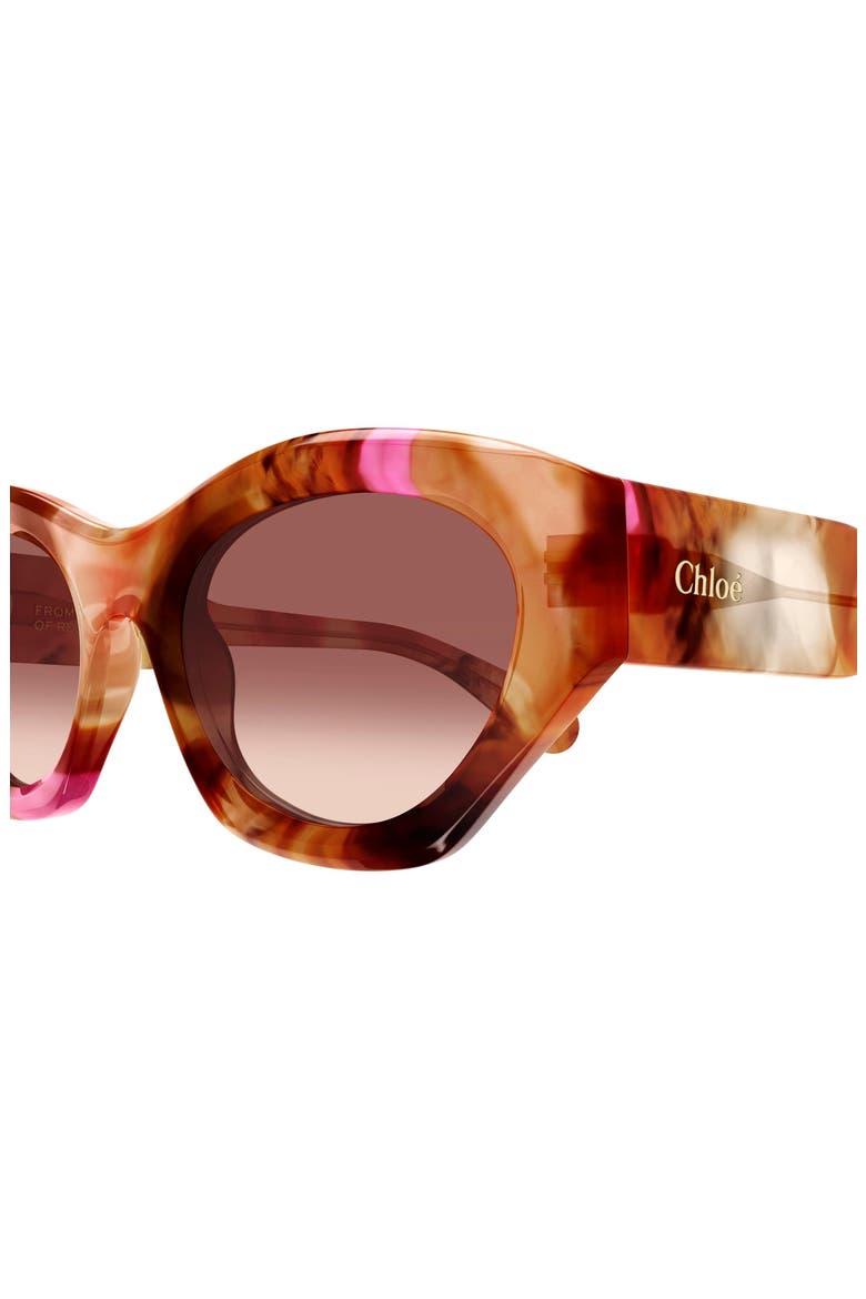 53mm Gradient Cat Eye Sunglasses, Alternate, color, HAVANA