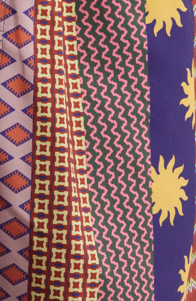 OAS Mixtape Relaxed Fit Swim Trunks, Alternate, color, Red