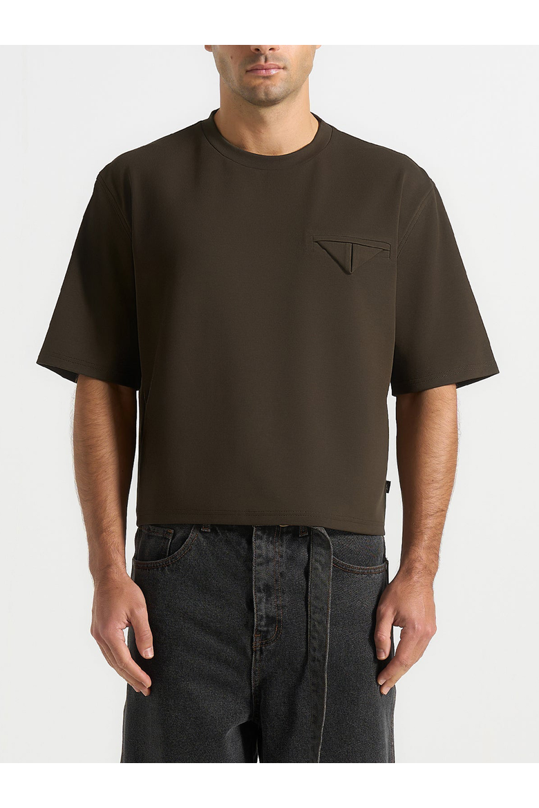 Leon Boxy Cropped Tee, Alternate, color, Olive