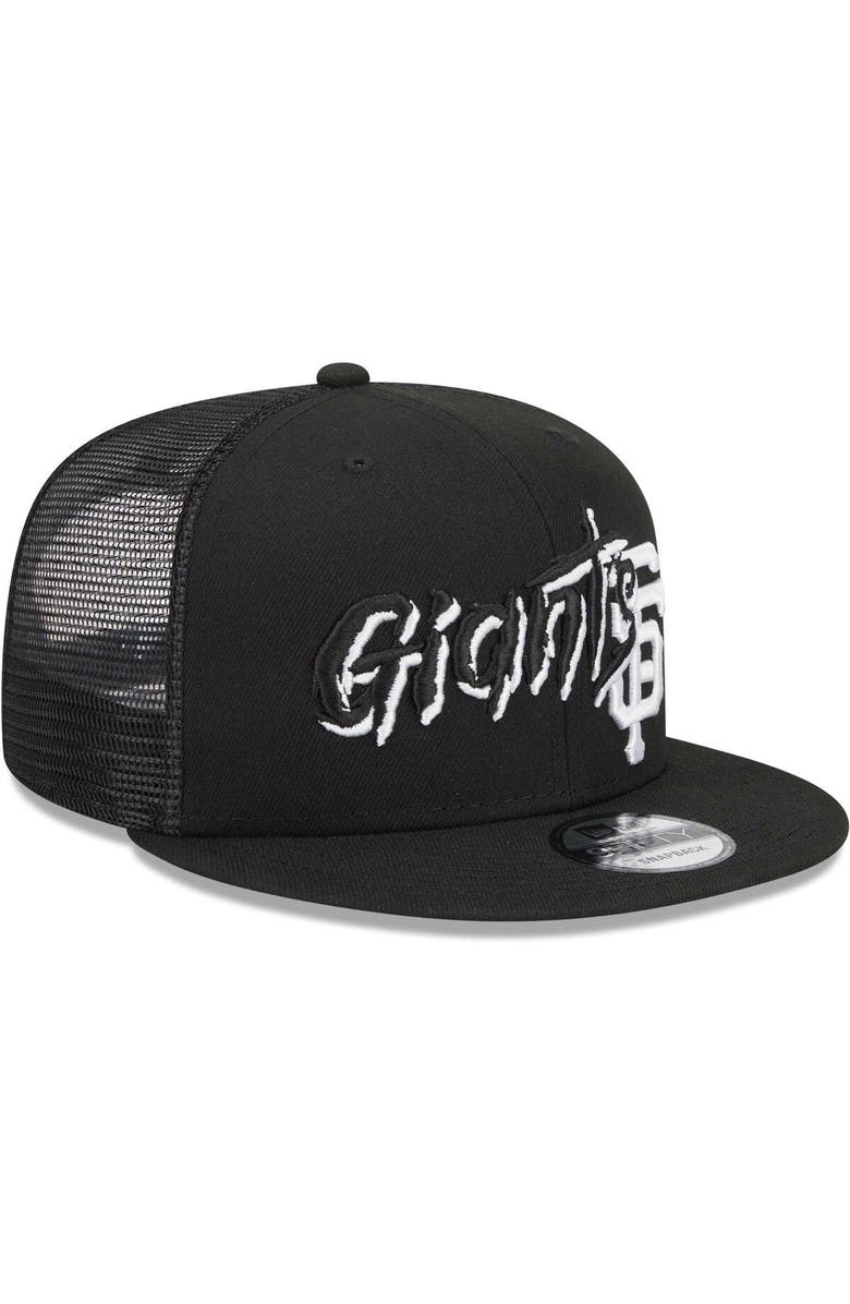 New Era Men's New Era Black San Francisco Giants Street Trucker 9FIFTY Snapback Hat, Main, color, 