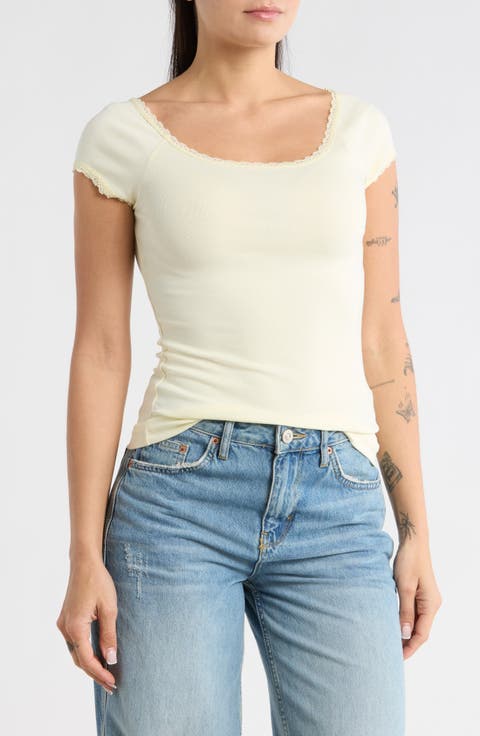 Lace Trim T-Shirt