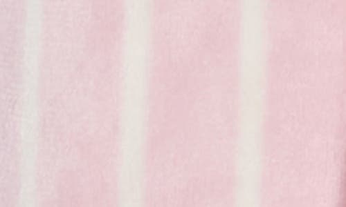 Nordstrom Rack Stripe Plush Midi Robe In Pink