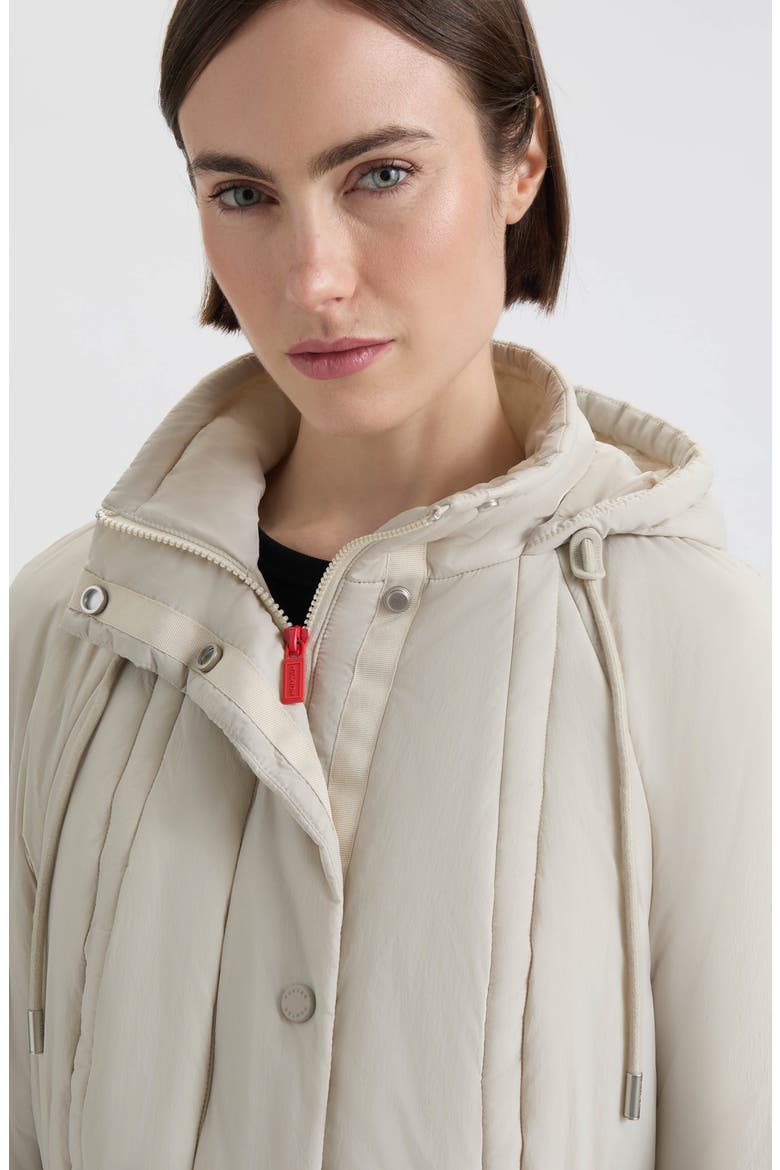 Isabelle Padded Rain Coat, Alternate, color, VANILLA